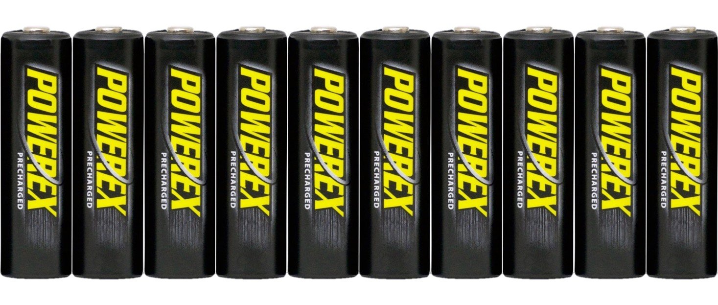 brightest flashlight aa powerex rechargeable nimh Amazon.com: 10 PowerEx AA NiMH 2600mAh Rechargeable Batteries with Free  Cases : Health & Household