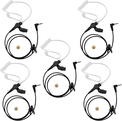 abcGoodefg Auriculares receptorescucha de 0.138 in, auriculares de vigilancia con tubo acústico para transmisores-receptores de radio de 2 vías y