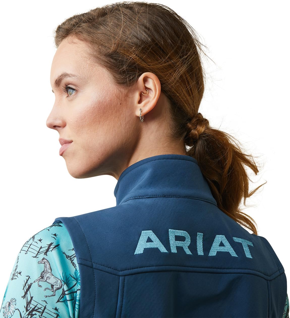 ARIAT Women's New Team Softshell Vest, Deep Petroleum, Size Small