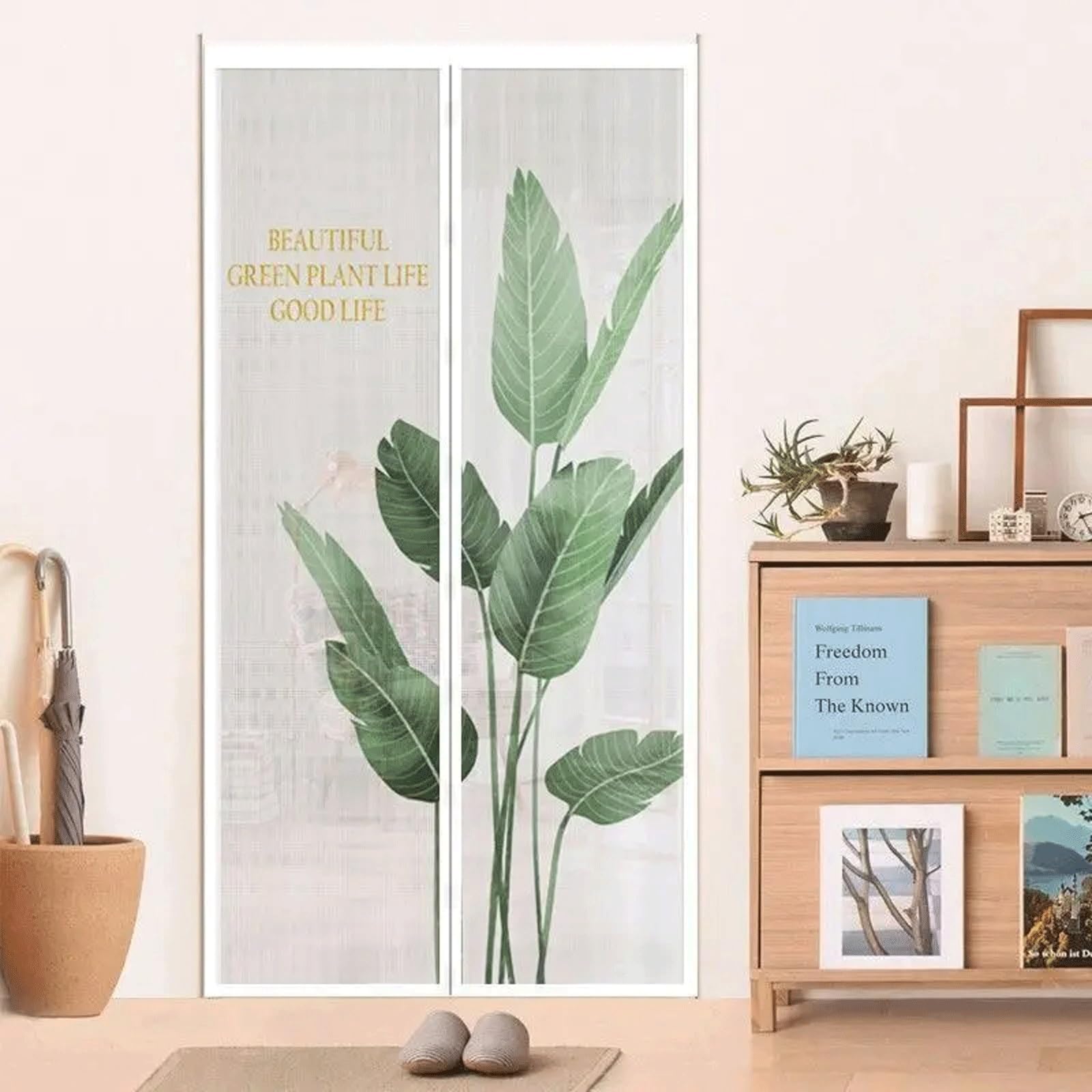 Fralhqfl Mesh Magnetic Shielding Door, Self Closing Magnetic Curtain, Heavy-Duty Door Mesh Screen Window, Mesh Partition To Prevent Insects From Entering(Color:color5,Size:140x220cm)