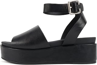 Soda “Magic” ~ Women Round Toe Single Band Platform Sandal with Adjustable Ankle Strap