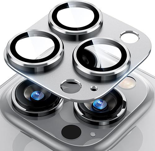 Miniatura 55 de Uyiton - Protector de lente de cámara de iPhone 15 Pro y 15 Pro Max, no se rompe fácil, fuerte absorción, compatible con fundas, cubierta de cámara