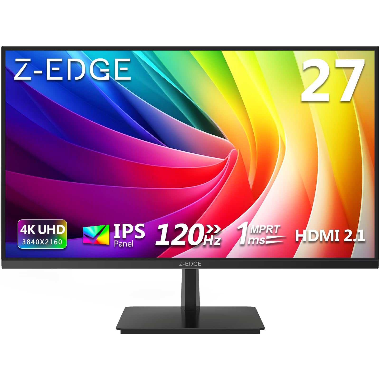 Z-Edge 27 Inch 4K Monitor 120Hz UHD IPS Panel 3840x2160, 1ms MPRT