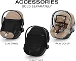 Cybex Aton G Siège auto pour nouveau-nés pivotant de 4 à 35 livres, 180° Base tournante pour le chargement facile, SensorSafe, Base anti-rebound, protection avancée contre les effets secondaires, système de voyage prêt, Almond Beige
