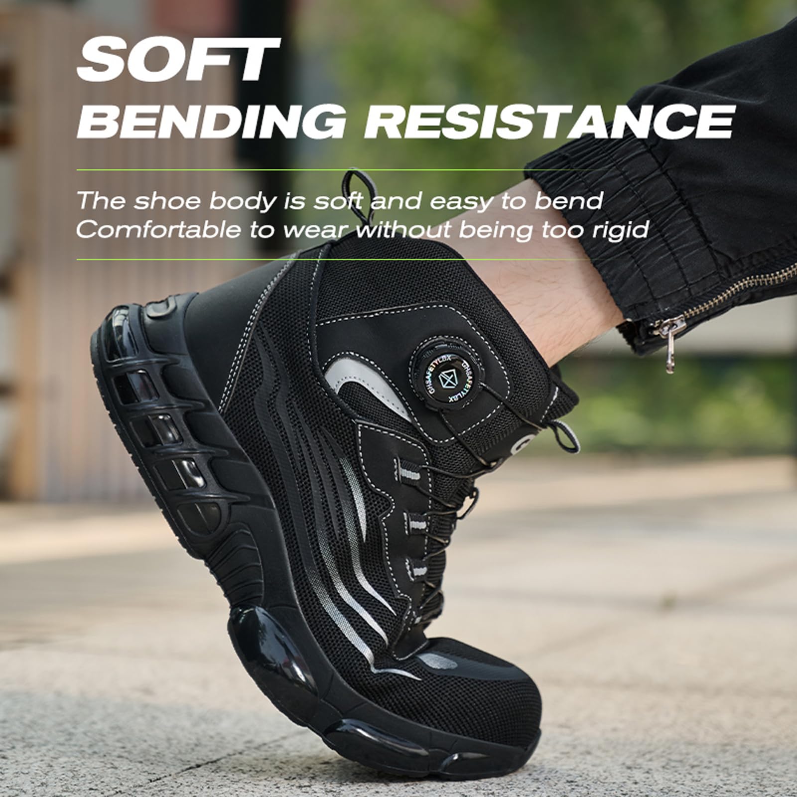 Zapatos de Seguridad para Hombre Mujer Ligeros Botas de Seguridad Transpirable Zapatillas de Trabajo Antideslizantes Comodo con Punta de Acero