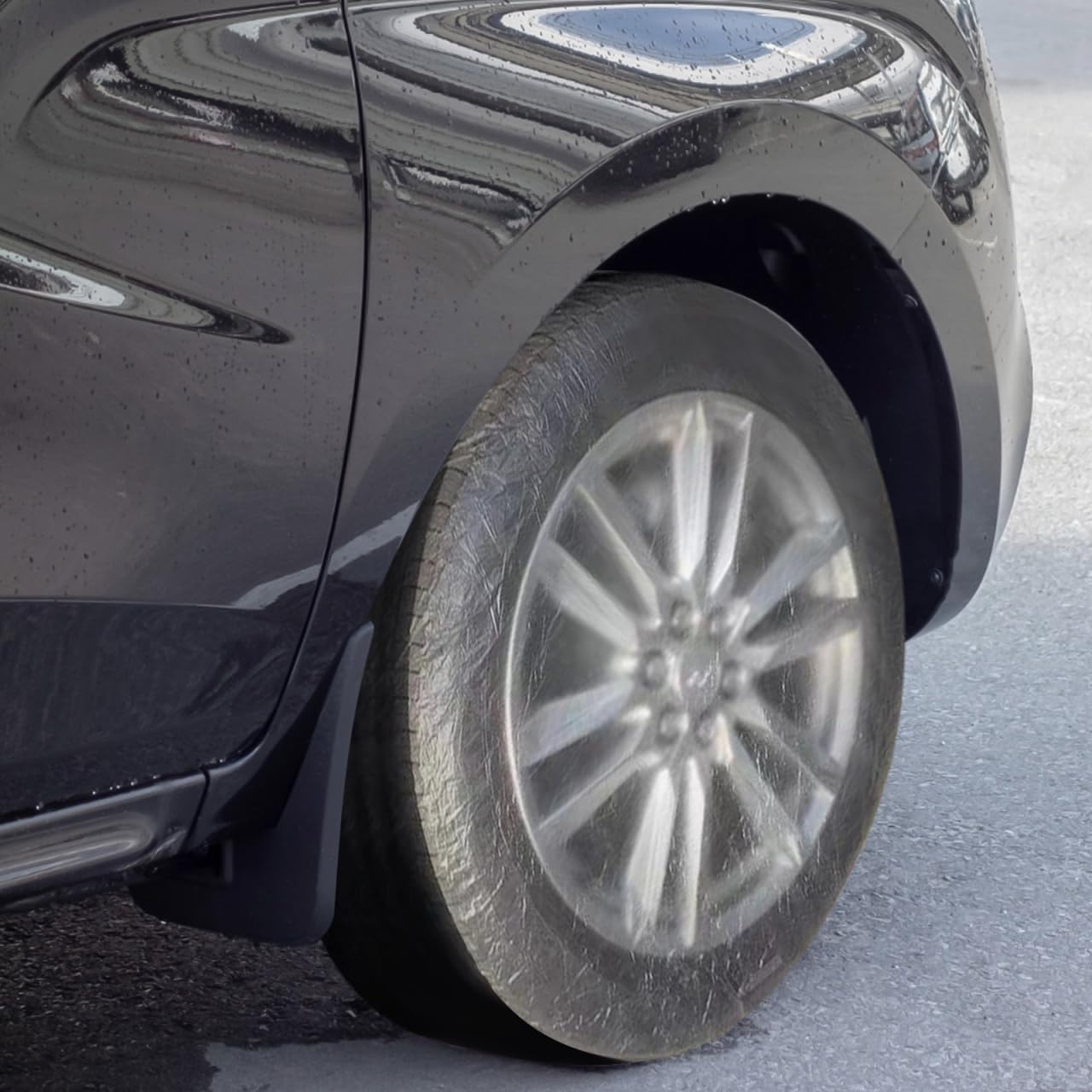 Universal Disposable Tire Covers Clear Plastic Wheel Tire Protectors for Cars Trucks Trailers Elastic Dustproof Repair Sleeves 19.68X19.68In 10-Pack