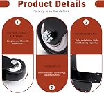 2 in 4 Pieces Side Mount Casters Heavy Duty, Rubber L Shape Plate Wheels for Furniture Set, Black Furniture Locking Casters for Table Cabinet Toolbox Loading Capacity