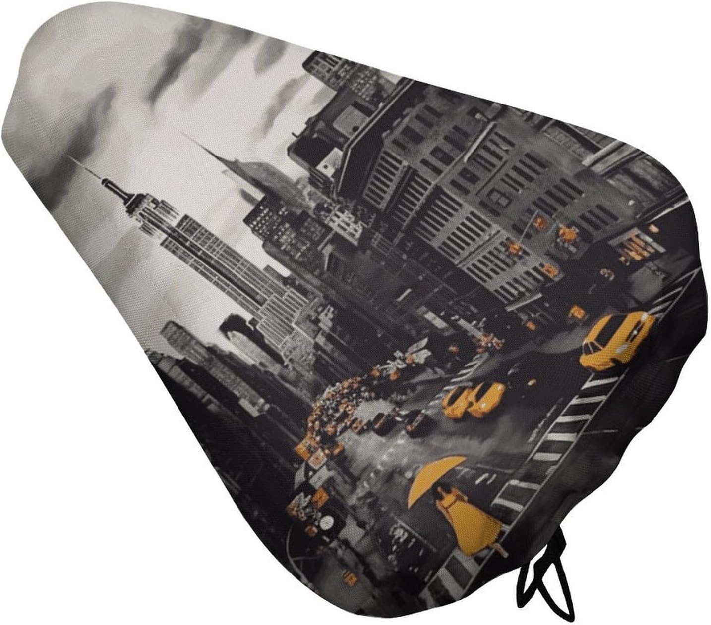Love from New York Bike Seat Cover Soft Waterproof Bike Saddle Rain Cover with Drawstring Rainproof Dust Resistant Bicycle Seat Cushion Protector for Outdoor Travel, Stationary Bikes