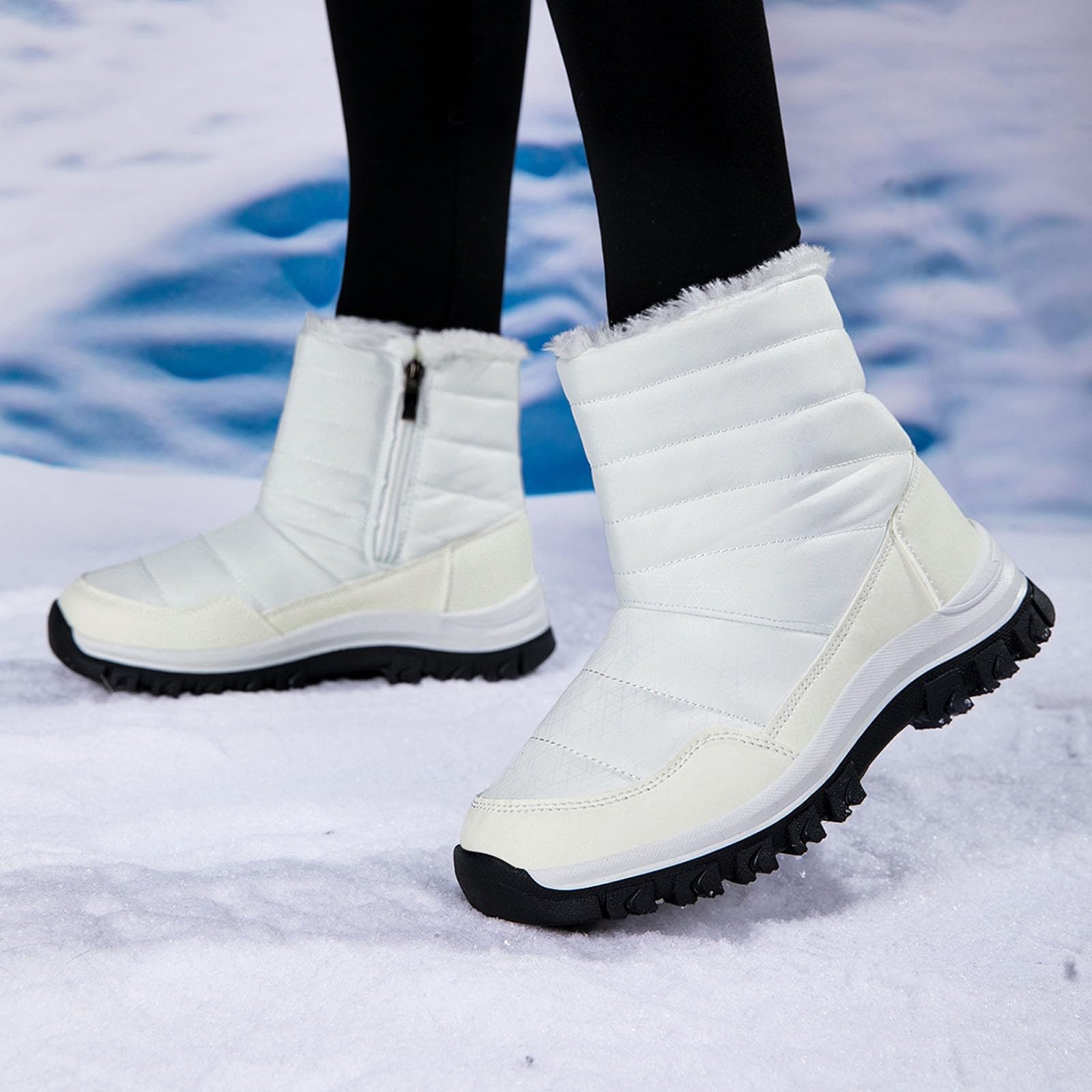 Stivaletti 2026 Stivali Invernali, Foderati, Termici, Antiscivolo, Comodi, con Suola Casual, da Trekking, Per Tempo Freddo, Donne e Ragazze, Alla Moda Bassi Donna