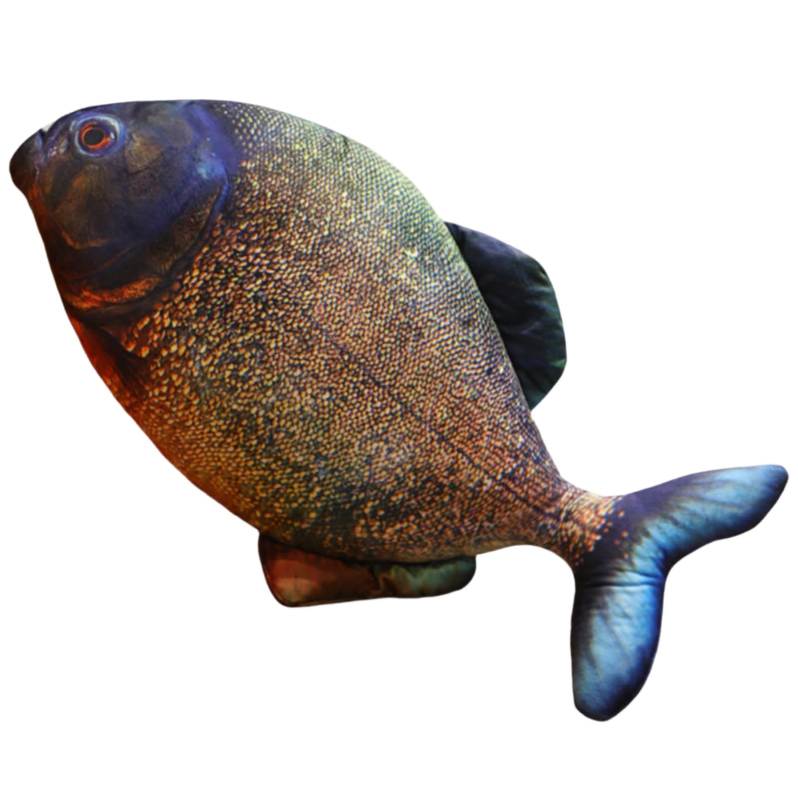 OUKEYI 23.6inch/60cm Plush Fish Toy Pillow,3D Piranha fish Stuffed Animal Cushion Pillow Piranha fish Stuffed Toy Throw Pillow for Children’s Pillow Boys and Girls Room Decoration Bedtime Gift