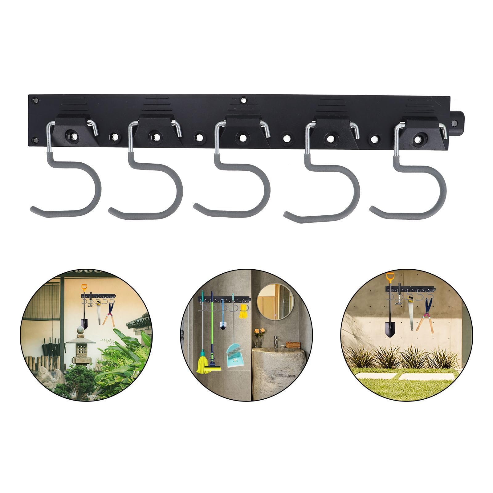ifundom Werkzeugorganisator Wandorganizer aus Kunststoff und Metall 1 Satz mit Vielseitiger Aufhängung für und Schaufeln für Werkstatt und Keller Zufällige Farbe