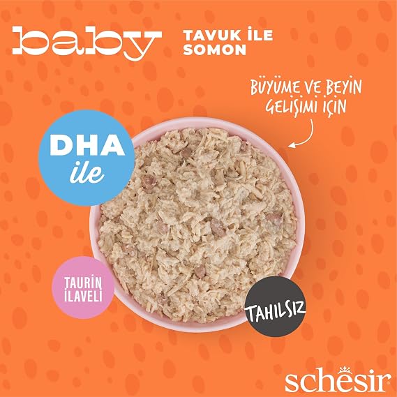 Schesir Baby Tavuk ile Somon Mus Konserve 70g