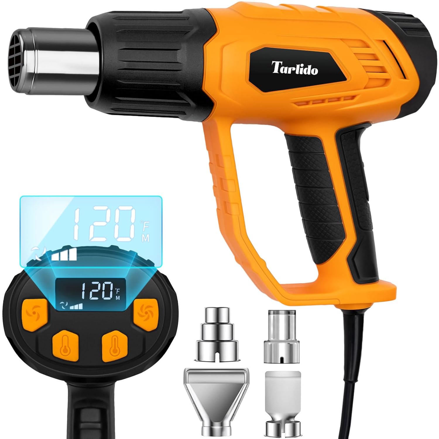 Heat Gun 1500W 120 F-1020 F 50 C-550 C Fast Heating Heavy Duty Hot Air Gun Kit Variable