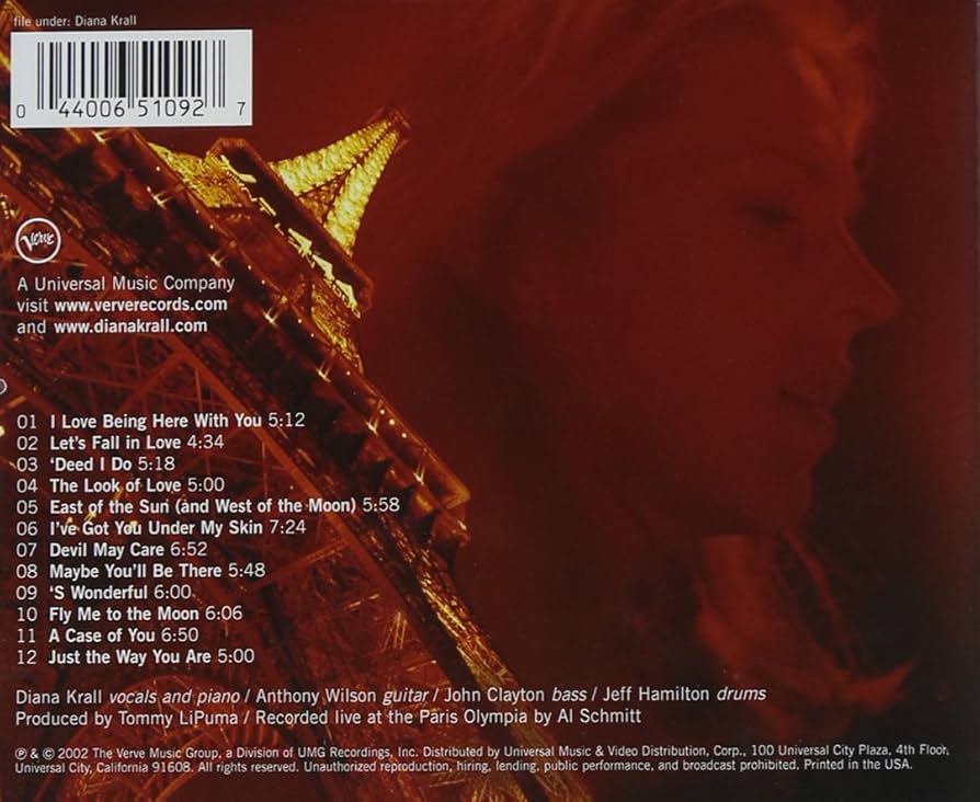 Amazon.co.jp: Live In Paris - Krall, Diana: ミュージック