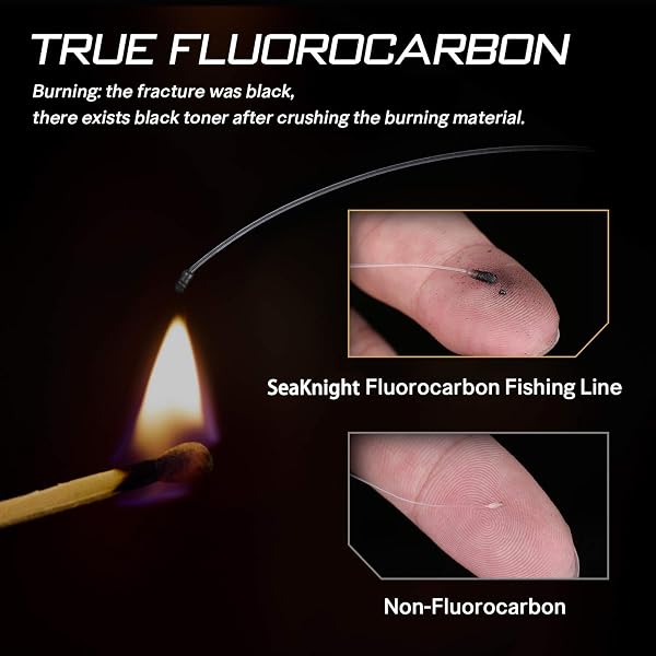 SeaKnight Hilo de Pescar 100% fluorocarbono, 50M/100M y Formato Invisible 3-100LB - 4