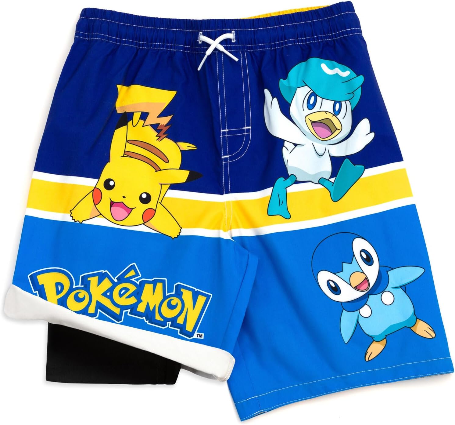 Pokemon Compression UPF 50+ Swim Trunks Little Kid to Big Kid Sizes (4-14-16)