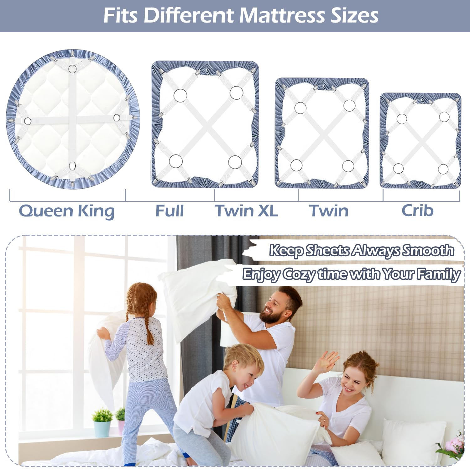 SUBTAVIK 2 Pcs Bed Sheet Clips - Image 3