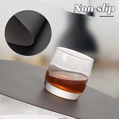 Miniatura 6 de Juego de 4 manteles individuales ovalados redondos lavables de doble cara para mesa de cocina, resistentes al calor, manteles individuales redondos,