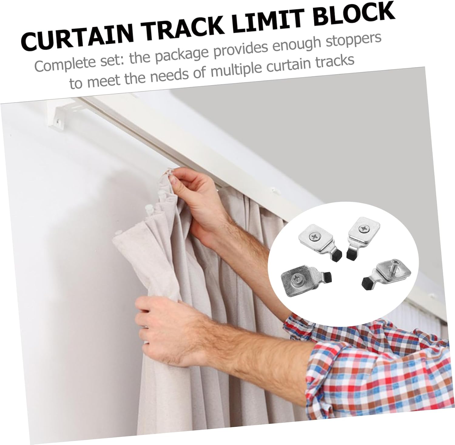 Levemolo Curtain Track Limit Blocks 10pcs Replacing Ends Ceiling Track End Stoppers Rv Parts