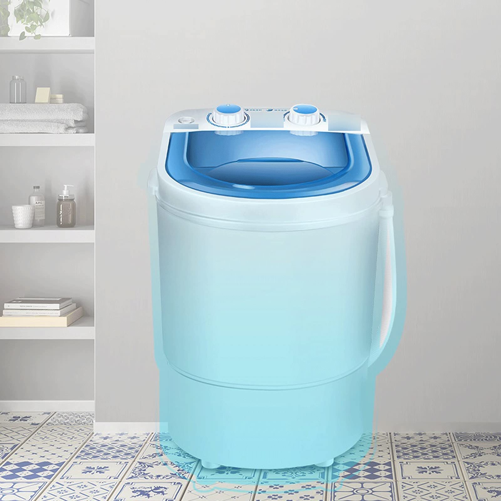 Lavatrici portatili Mini lavatrice Lavatrice con funzione Blue-ray Purificing Funzione Portatile Vestiti Lavastore con Muntable Spin Benna Spazio Risparmio Lavatrice Capacità 3KG Lavanderia ideale per