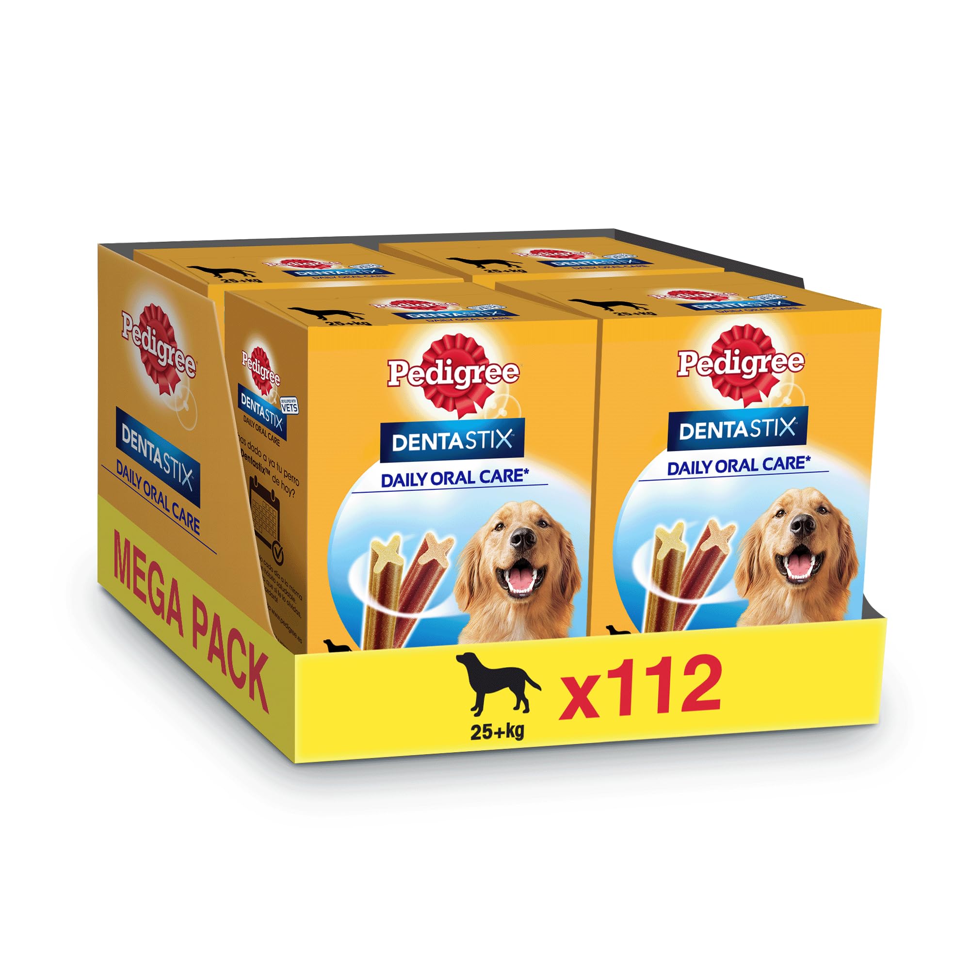 Pedigree Pack de Dentastix de uso Diario para la Limpieza Dental de Perros Grandes (28ud)