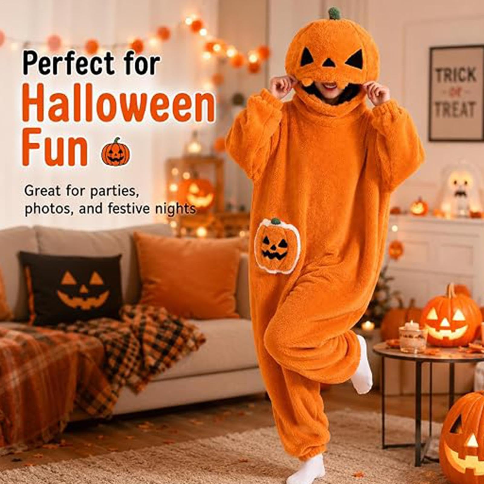 Générique Miękki i wygodny kombinezon piżamowy dla dorosłych | Koc z kapturem na Halloween impreza wakacje jesień ognisko scena wydajność dom szkoła zdjęcie