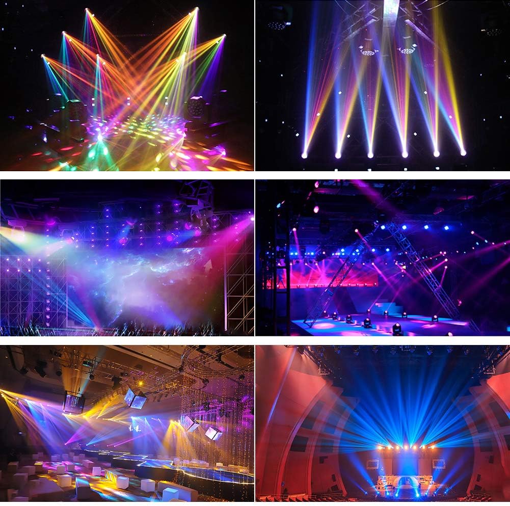 IMRELAX 250W Beam Moving Head Light Super Bright Sharp Light for Stage DJ Disco Club Wedding Gig Live Event Lighting