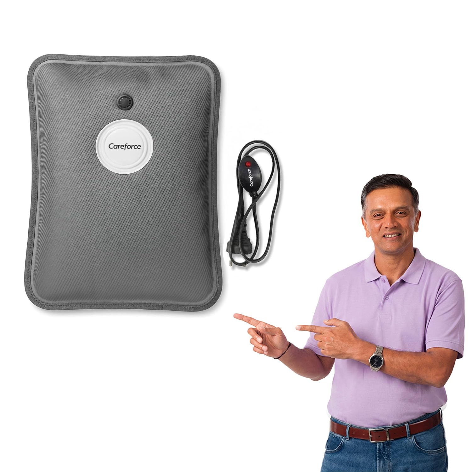 Careforce Electric Hot Water Bag Electric Hot Bag Heating Bag Hot Gel Bag Electric Warm Water Bag Heat Bag Hot Pack - Grey