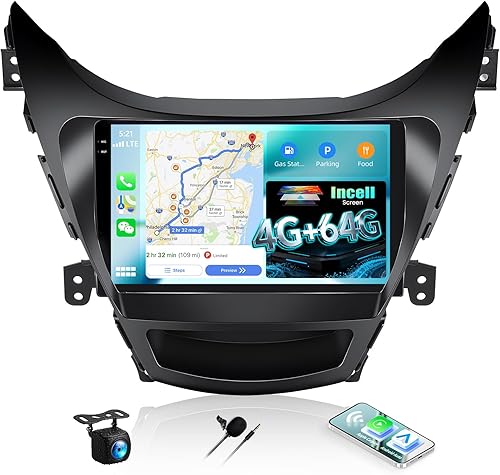 Miniatura 30 de SIXWIN 1G+32G Android coche estéreo Radio para Hyundai Elantra 2011 2012 2013 con inalámbrico Apple Carplay Android Auto Bluetooth 9 pulgadas