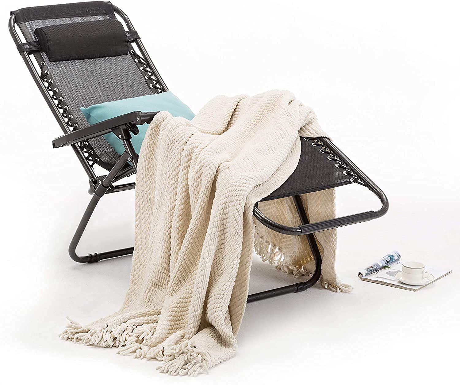 Juego de sillas de Gravedad Cero con Almohada Desmontable para la Cabeza para Mayor Comodidad para Jardines, Patios, Balcones y Camping. The New