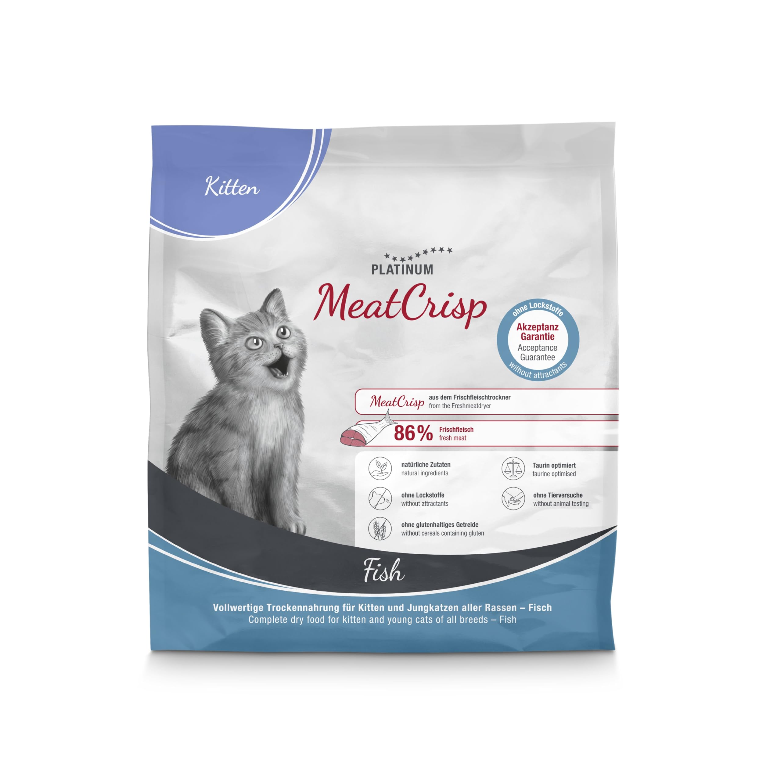 Amazon | Platinum キャットフード 成猫用 フィッシュ MeatCrisp、新鮮