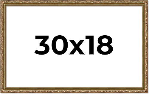 Vista 280 de Poster Palooza Marco de fotos de madera tradicional dorado antiguo de 6 x 18 pulgadas con plexiglás acrílico UV, respaldo de tablero de espuma