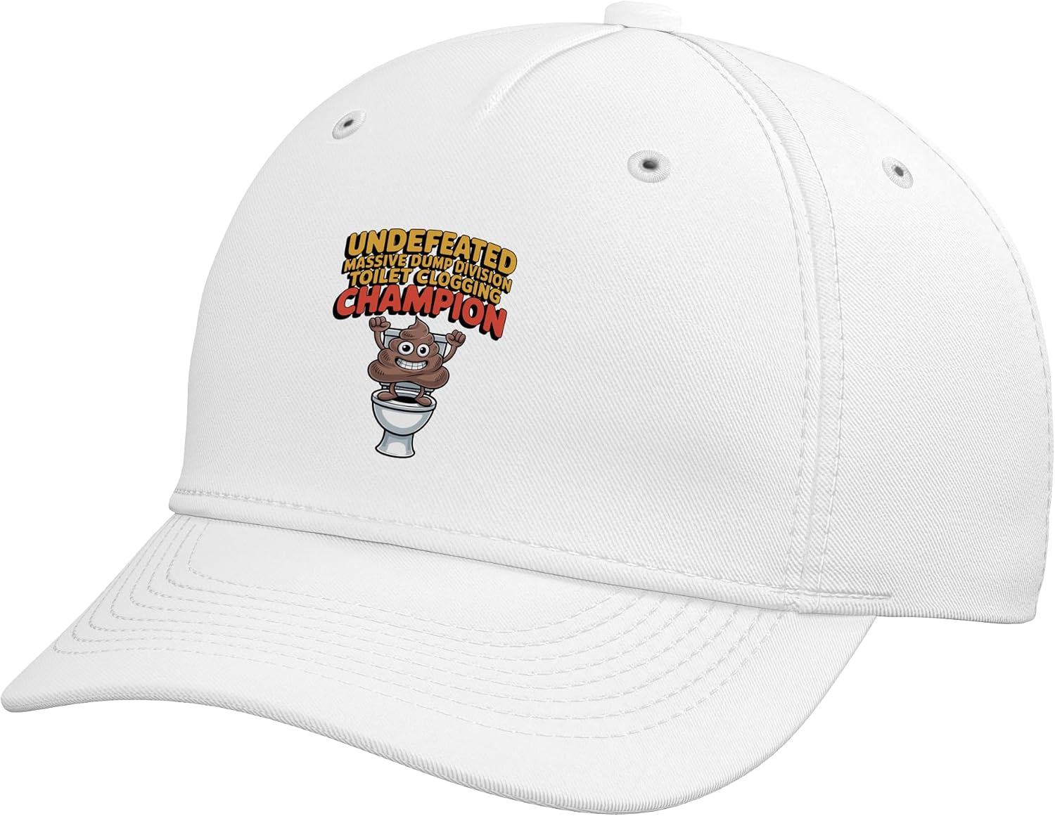 Undefeated Massive Dump Division Toilet Clogging Champion Adjustable Baseball Hat