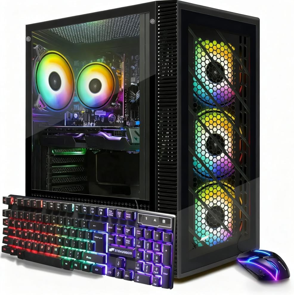Image of STGAubron Gaming PC Desktop,Core i3-10105F,RX 560 4G,16G DDR4,512G SSD