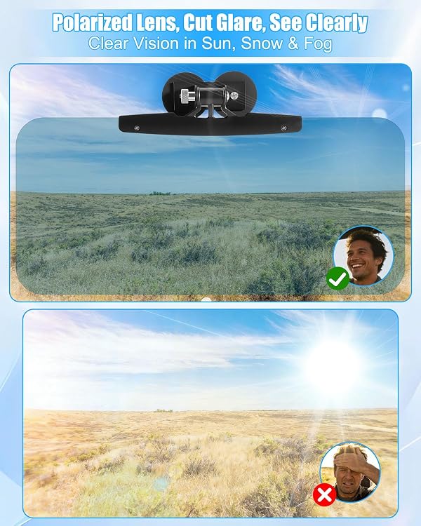 2 Pack Magnetic Sun Visor for UTV & Golf Cart Roof Bars, Anti-Glare Shade by HKJWUN - Used condition - Image 4