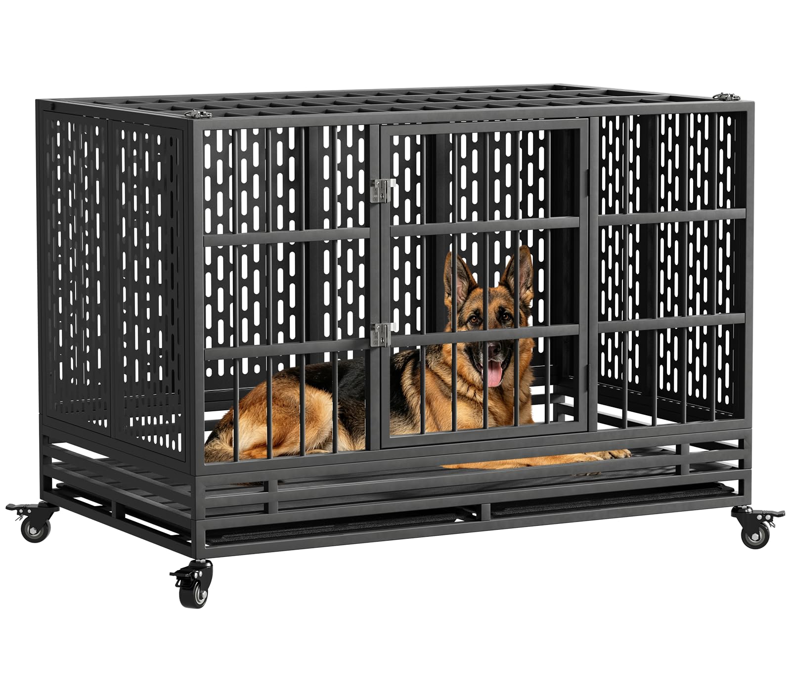 Snuowu 48 Inch Folding Dog Crate