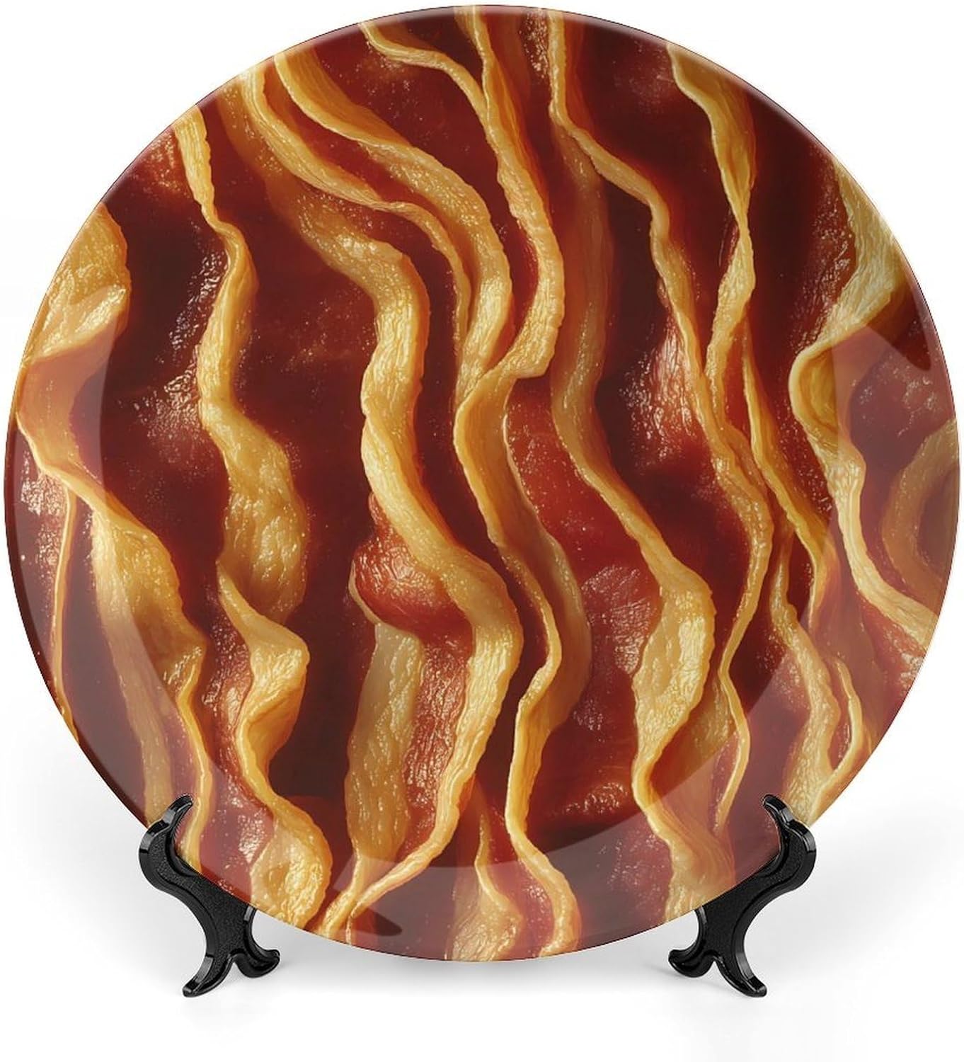 Bacon Decorative Plate Tray Decor Trinket Dish Bone China Dinner Plates for Home Office Kitchen