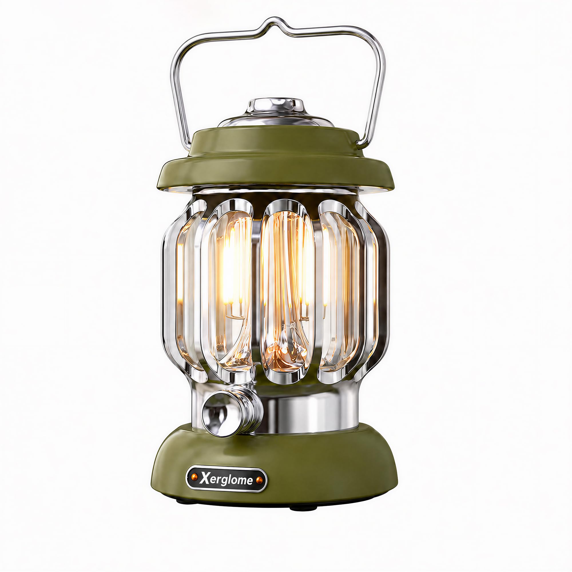 Vintage LED Camping Lantern Rechargeable Battery Powered Lantern