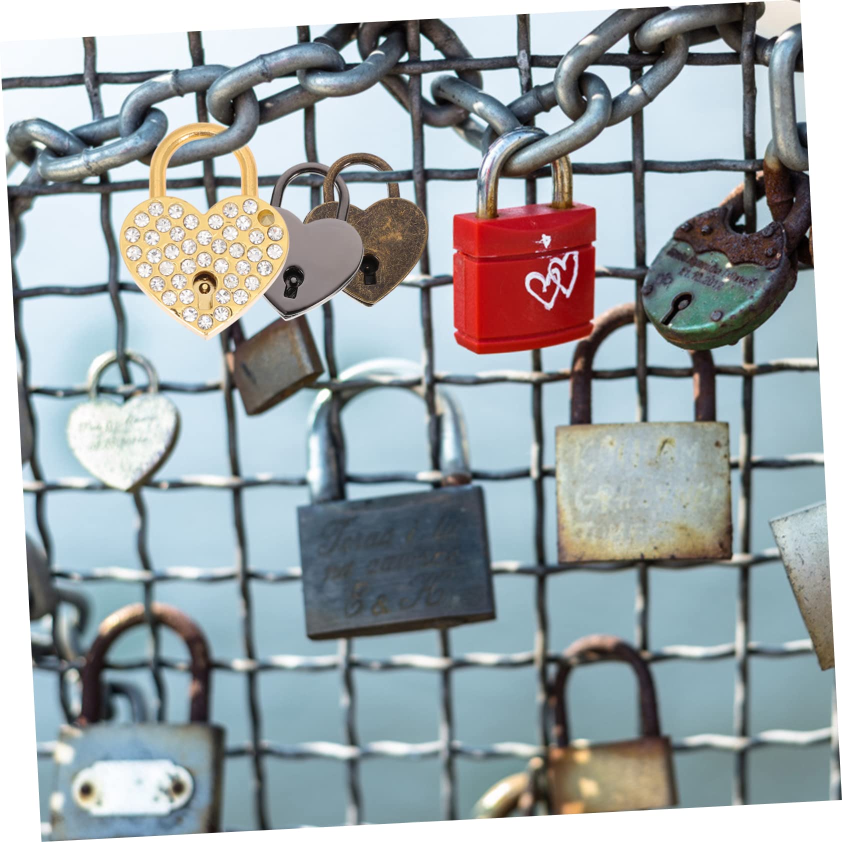 10sätze Herzförmige Vorhängeschlösser Im Set Mit Glitzerdesign Reisefreundliche Liebesschlösser Für Zu Valentinstag Und Romantische Anlässe