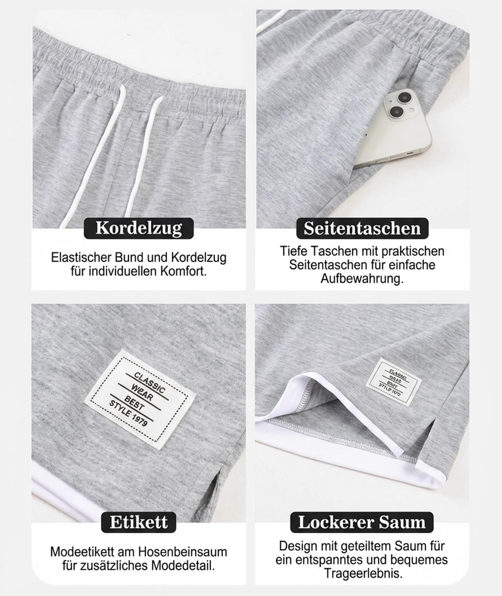 Ekaliy Elainone Ensemble d'été pour homme - T-shirt à manches courtes et short - 2 pièces - Sans plis - Avec bloc de couleurs - Combinaison de loisirs pour le quotidien et les vacances - 3