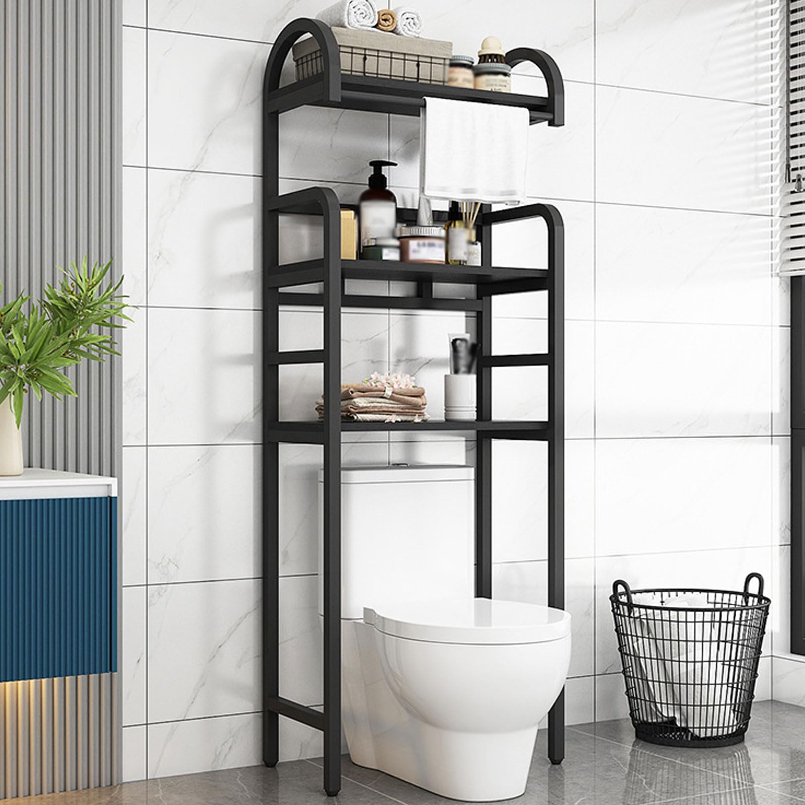 Amazon｜トイレの上の棚オーガナイザー バスルーム用 自立式、健康的で