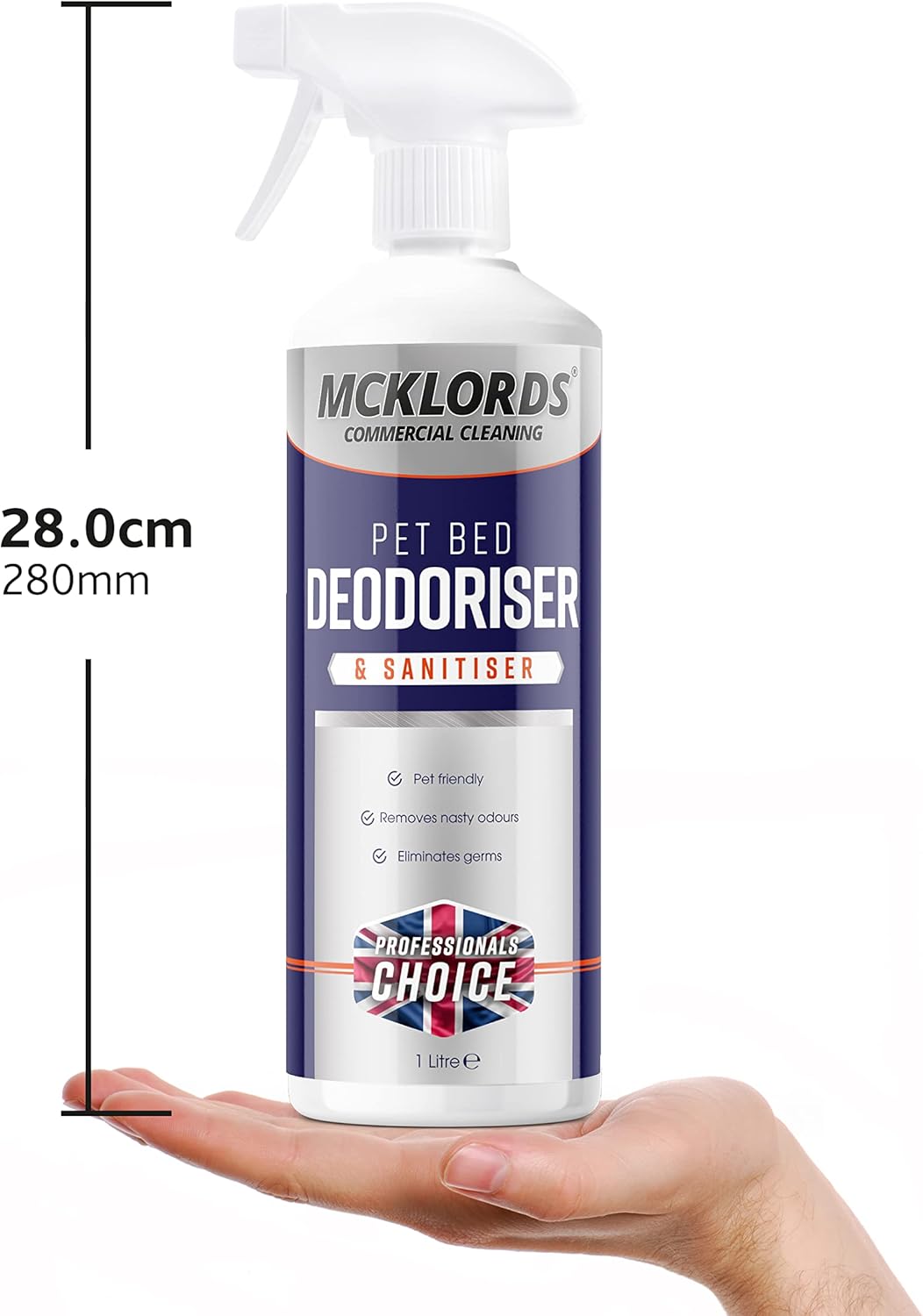 McKLords Commercial Pet Bed Deodoriser and Sanitiser, 1 Litre BigaMart
