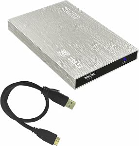 HWAYO 2.5'' HDD 750GB Ultra Slim Portable External Hard Drive USB3.0 Storage for Xbox One Console, PC, Laptop, MacBook (Silver)