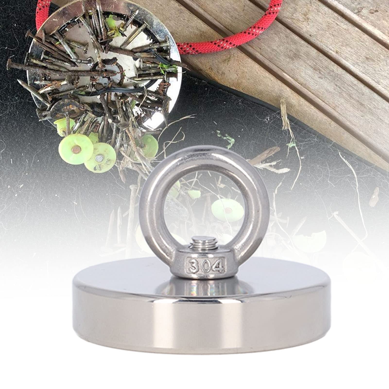 Gancio magnetico da pesca al neodimio super resistente N52 Magnete per