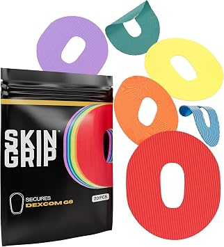 Skin Grip Adhesive Patches Compatible with Dexcom G6, Firm Hold, 20 Pack