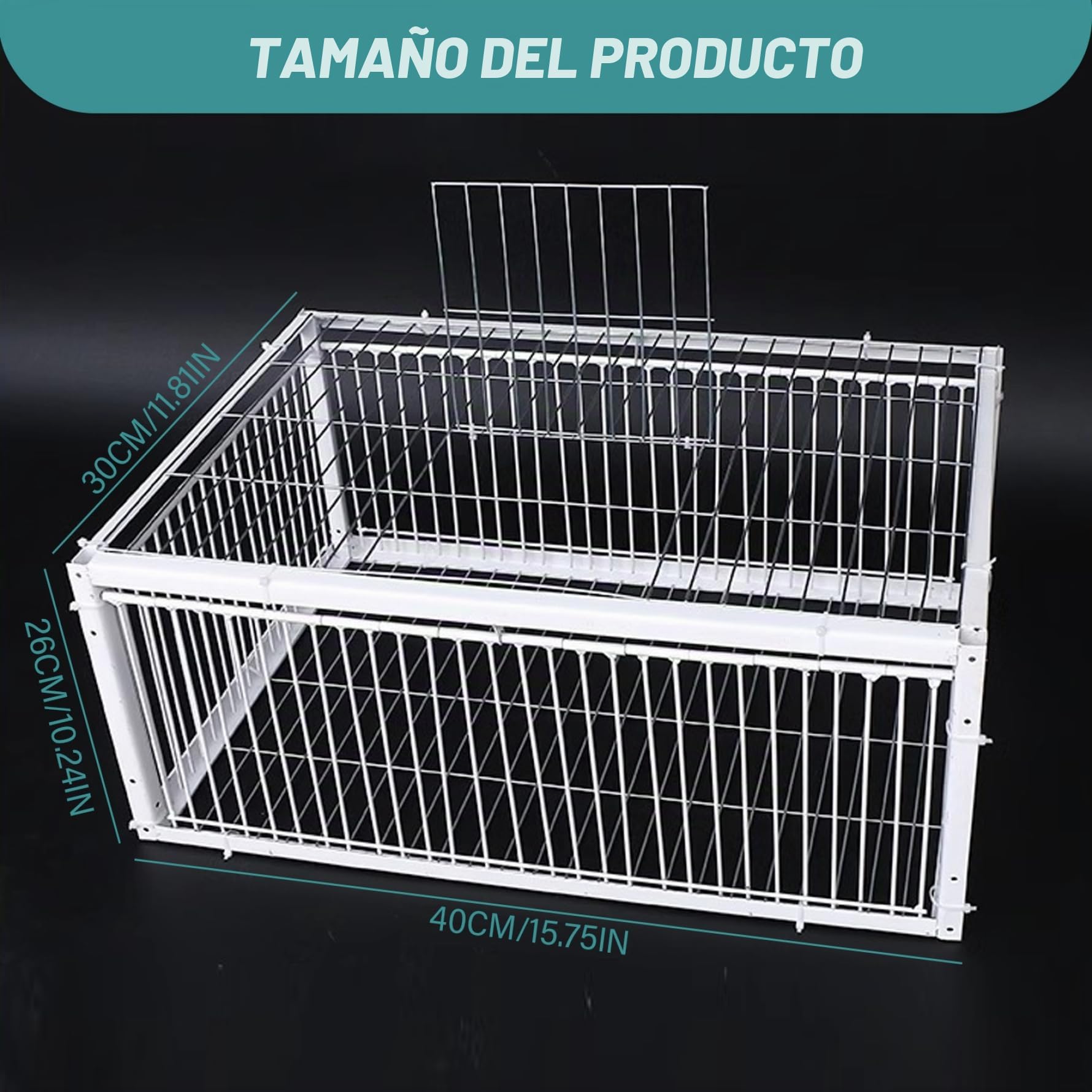 Trampa de Paloma con Cuatro Entradas de Acceso Unidireccional 16x12x10 Pulgadas, Jaula para Pájaros para Granjas y Jardines Criado