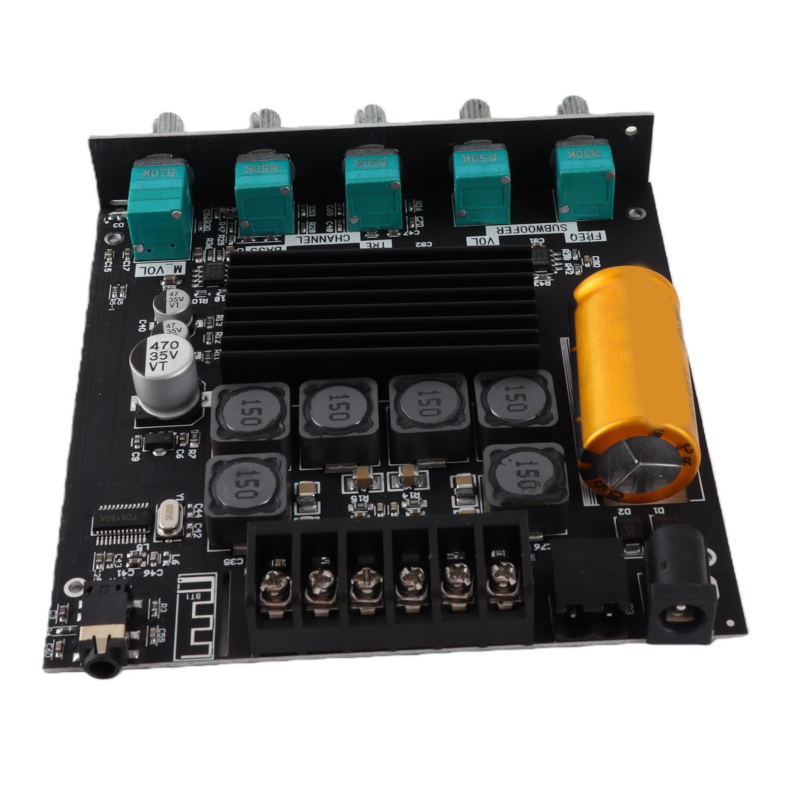 ZK-TB21 2.1-kanałowa Płytka Wzmacniacza Mocy Moduł Wzmacniacza Audio Płytka Wzmacniacza Stereo z 5.0 do Subwoofera Wyjście Kanału Lewego Prawego