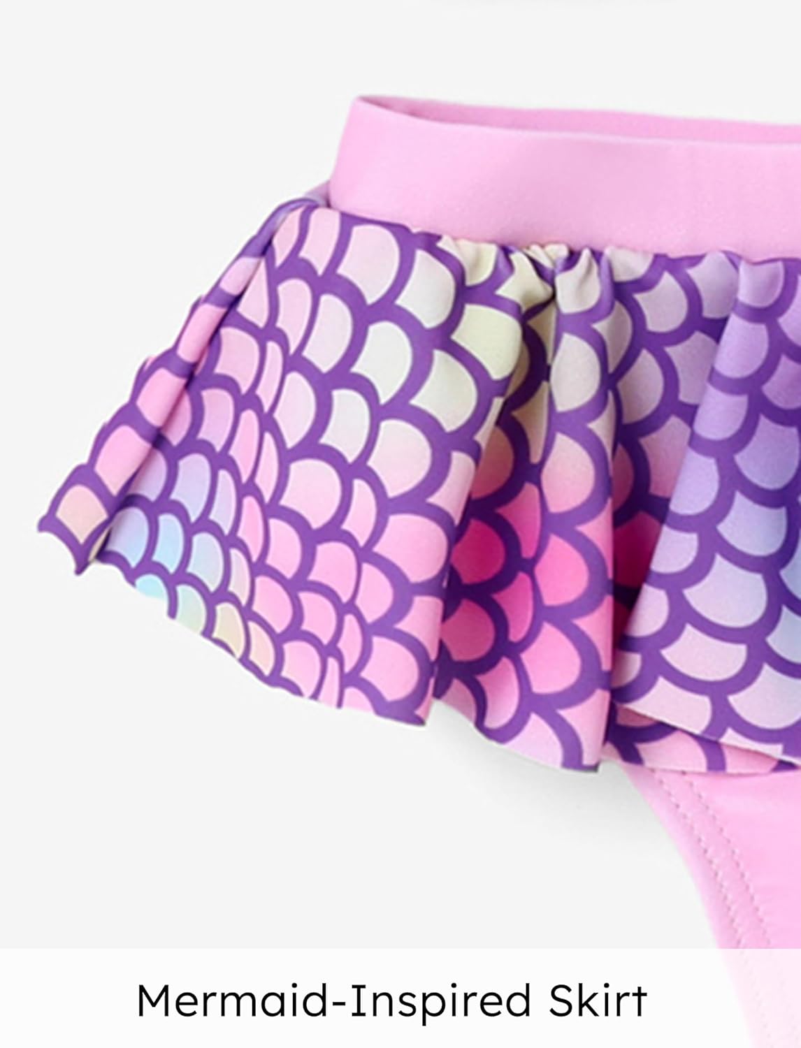 Peppa Pig Toddler Girls Swimsuit 2 Pieces Ruffle Hem Bathing Suit Long Sleeves Swimwear Size 2-6 Years