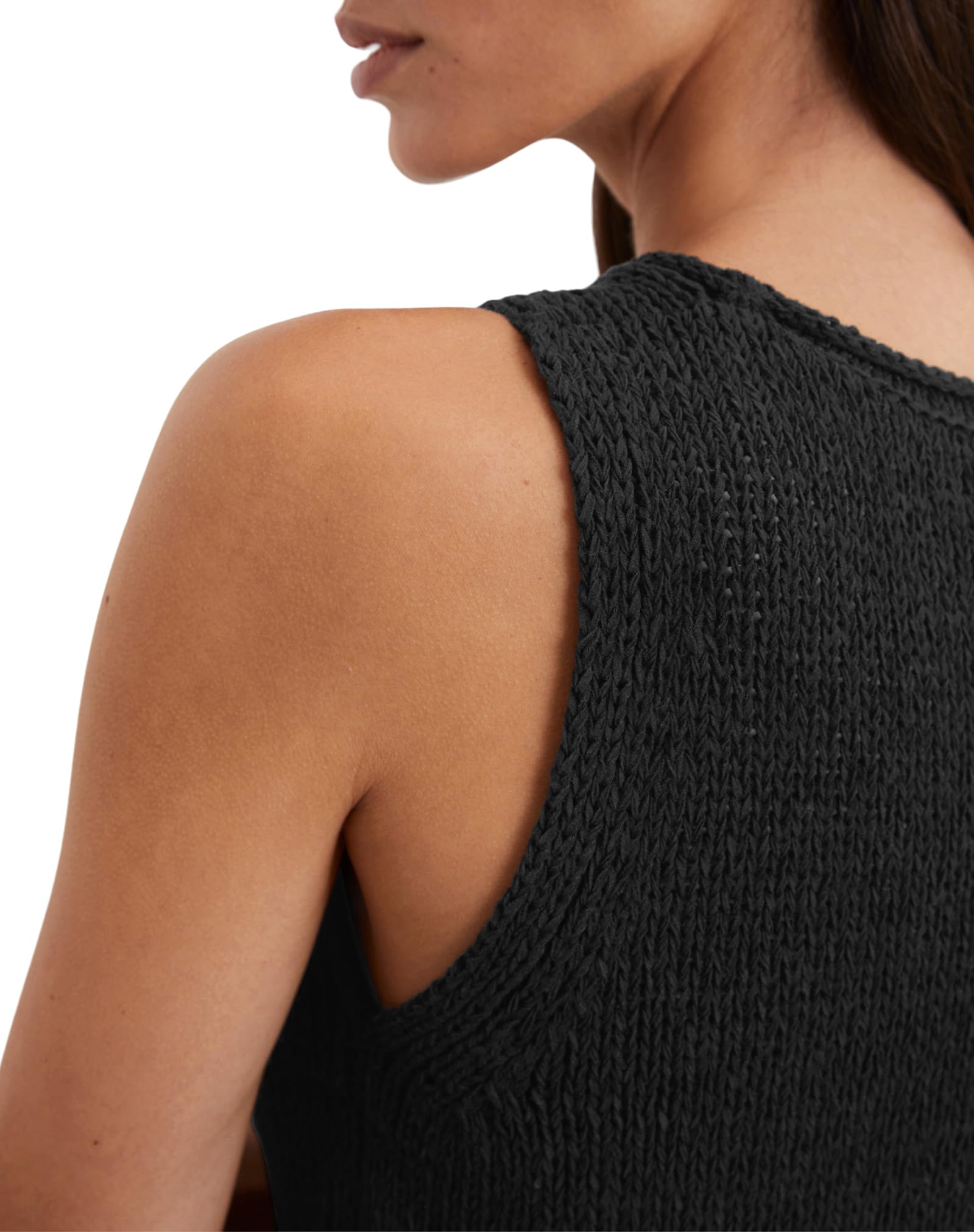 Marc O'Polo Damen Strickkleid ärmellos Slim Fit