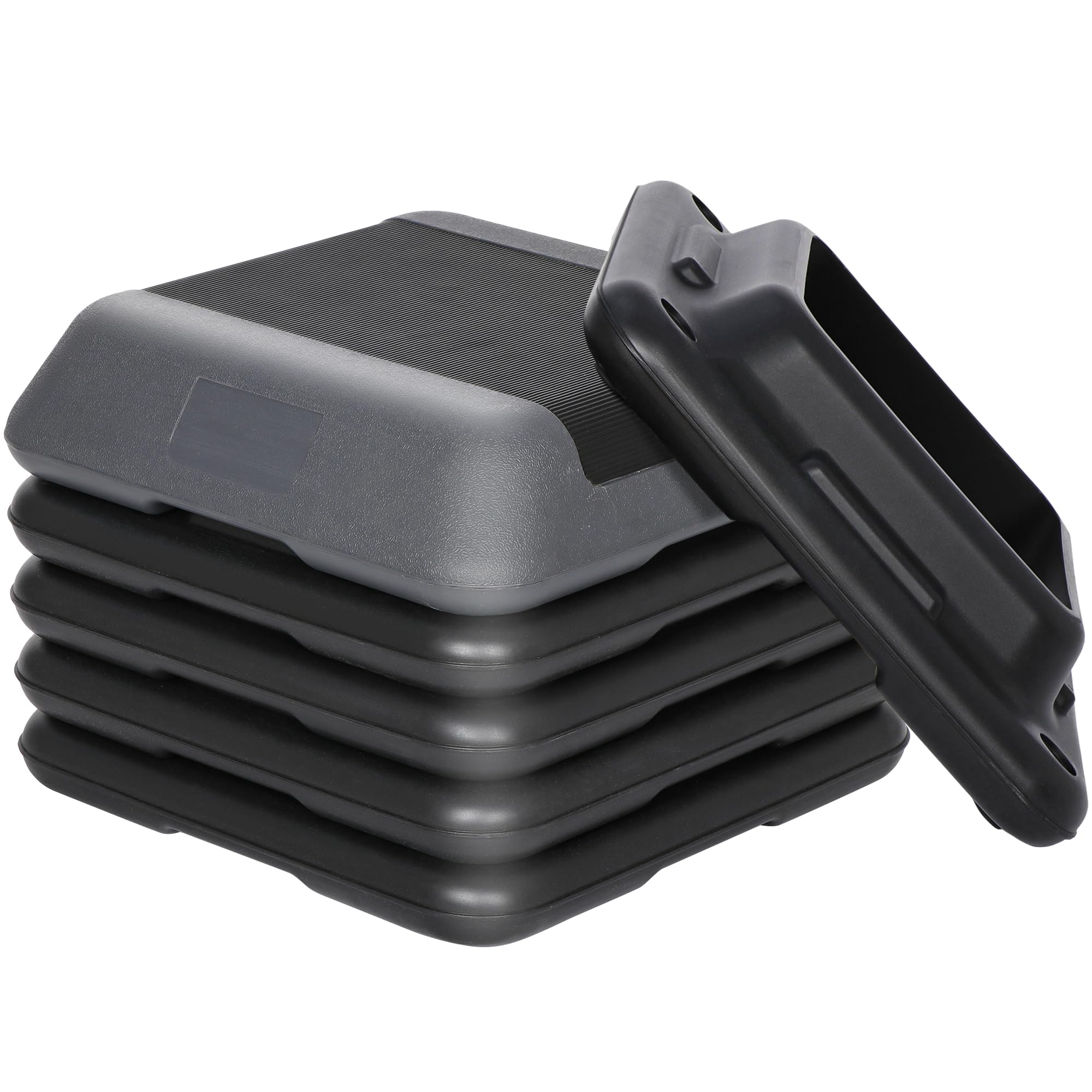 HANGKAI 16 Inch Mini Aerobic Stepper Platform,Adjustable Fitness Exercise Steppers w/Risers for Home Gym,Yoga, Adjustable Height 6"-8"-10"-12"